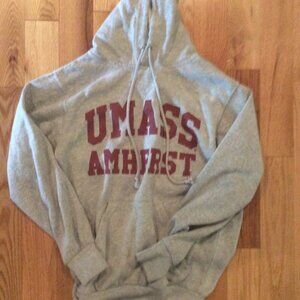 UMASS Amherst Gray and Red Hoodie Size Small